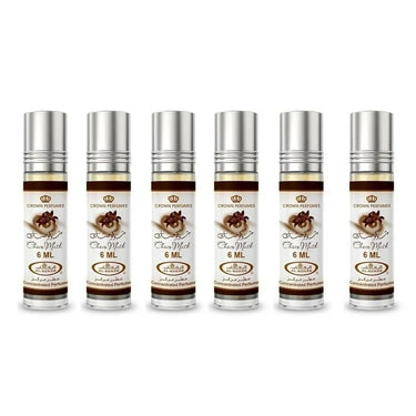 Al Rehab Choco Musk 6ml Roll-On Perfume Oil – Pack of 6 | Sweet Chocolate & Vanilla Musk Attar | Long-Lasting Alcohol-Free Unisex Fragrance